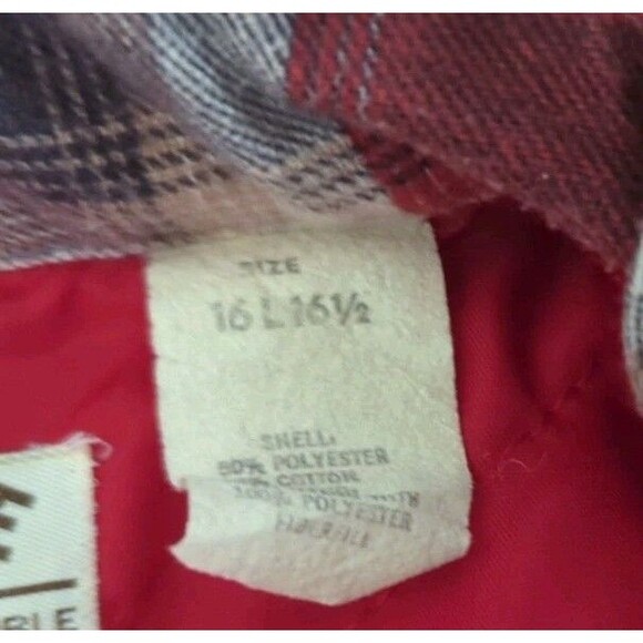 VINTAGE Woodsman by Klondike Lined Flannel Shirt Jacket Made in USA Sz 16 L 16.5 - Picture 5 of 7